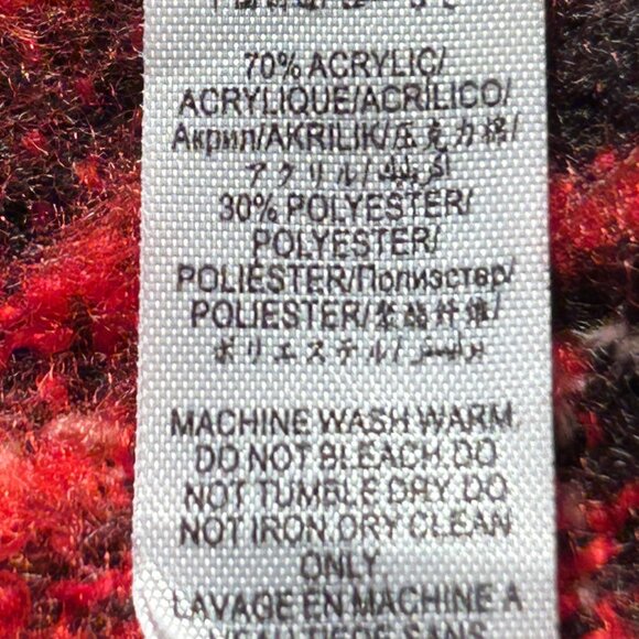 BCBGeneration Oversized Scarf Red Black Old $ Preppy Staple Academia Heritage - Picture 7 of 7